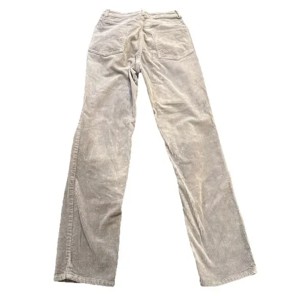 Divided Sz.4 Women's Corduroy Grey Pants 98% Cotton 2% Elastane NICE SOFT - Picture 9 of 12